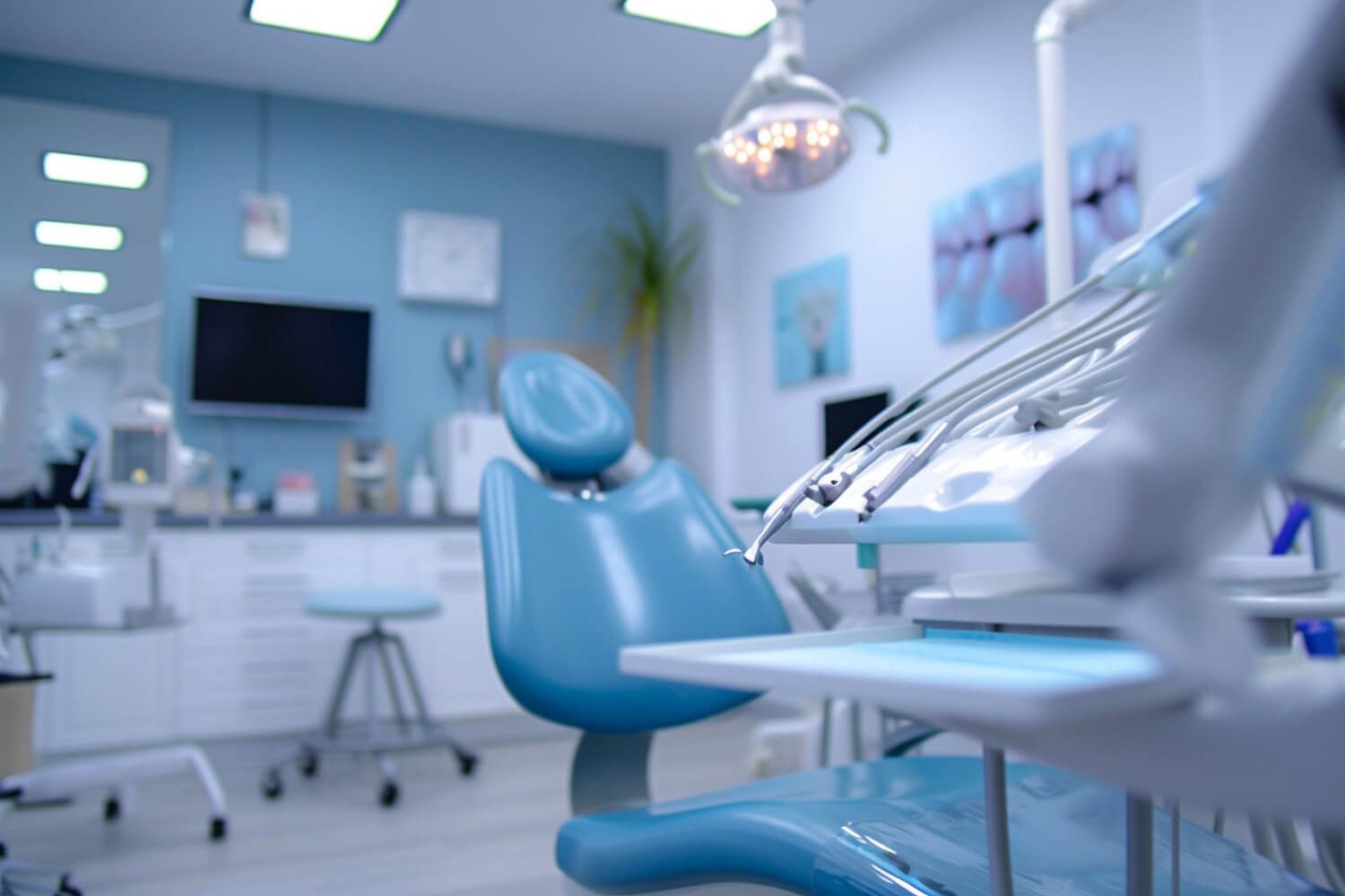 Dentista consultando con una paciente en un ambiente privado